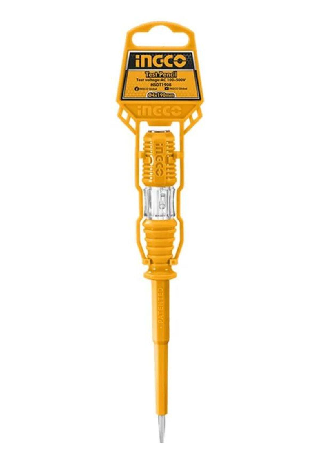 Medidor Detector Probador De Voltaje 100-500v Ingco Destorni Amarillo-2