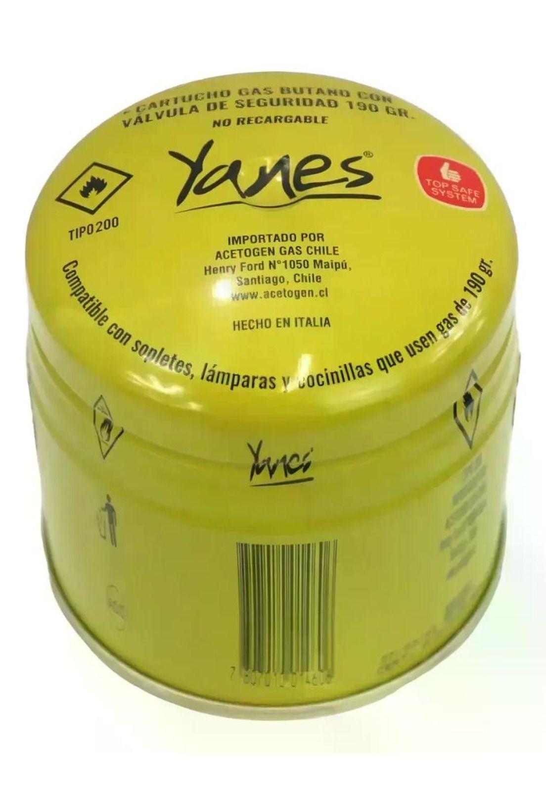Cartucho Gas Butano C/valvula Seguridad 190gr Yanes 1 Unidad-4