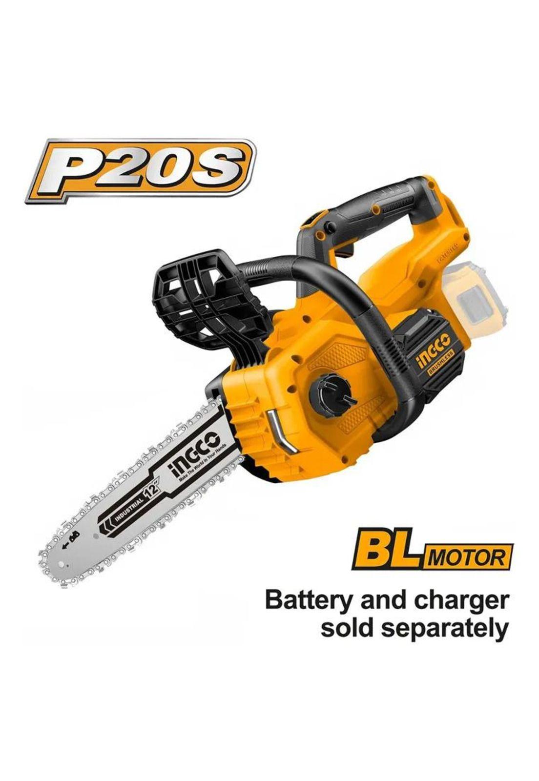 Motosierra Inalambrica Bl 300mm 12 PuLG 20v Ingco Cgsli20128 Naranja-2