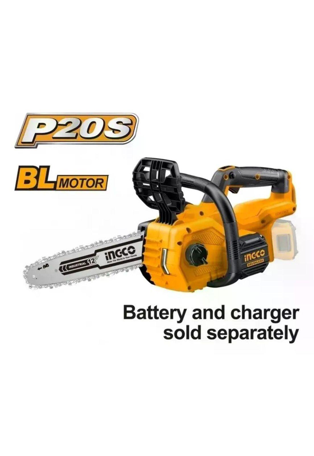 Motosierra Inalambrica Bl 300mm 12 PuLG 20v Ingco Cgsli20128 Naranja-5