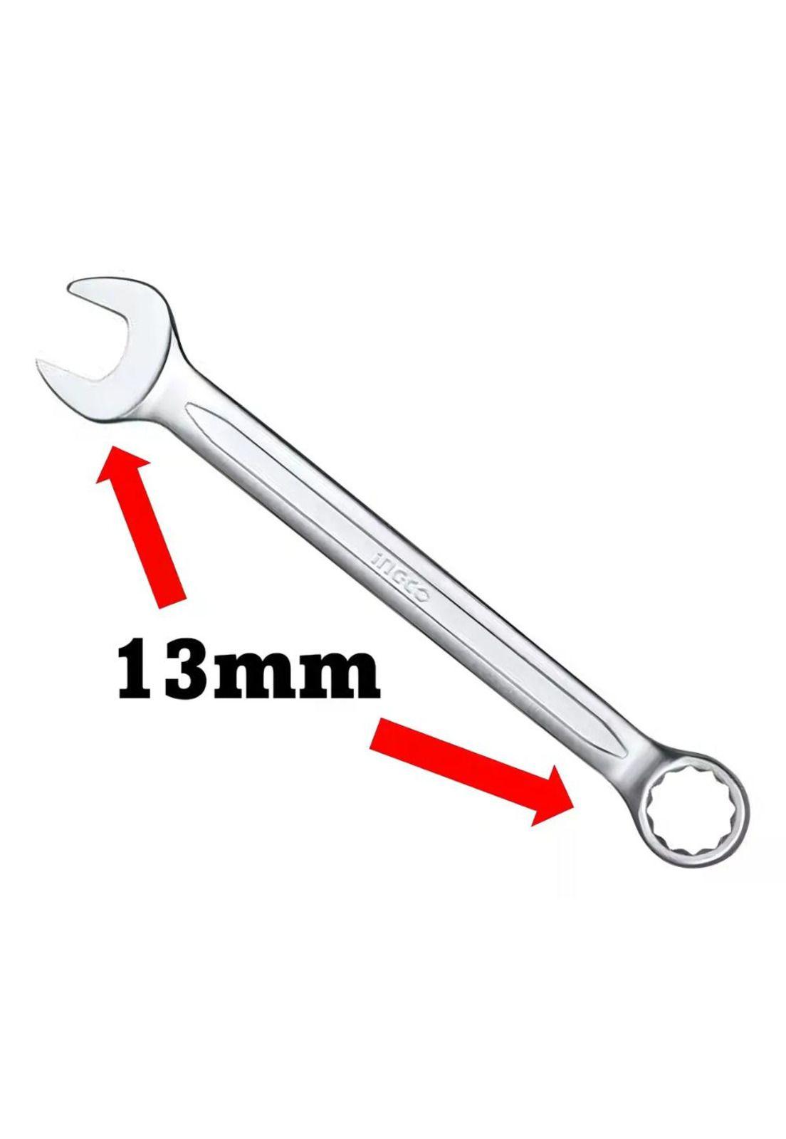 Llave Combinada Ingco Hcspa131 Cr-v De Acero De 13 Mm Cromado-3