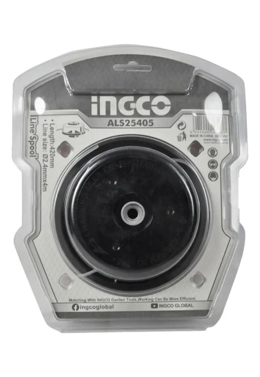 Carrete Hilo Para Orilladora 2,4 Mm X 4 M Ingco Als25405 Negro-1