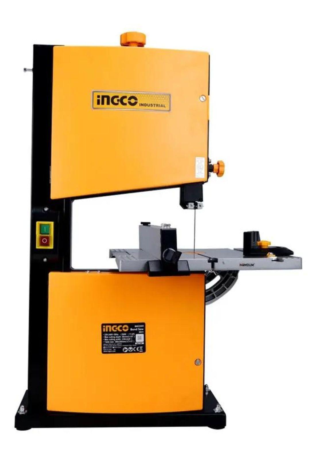 Sierra De Banda Industrial Sin Fin 350w Velocidad De Corte De 11.6m/s Ingco Bas3502 Amarillo 50 Hz-3