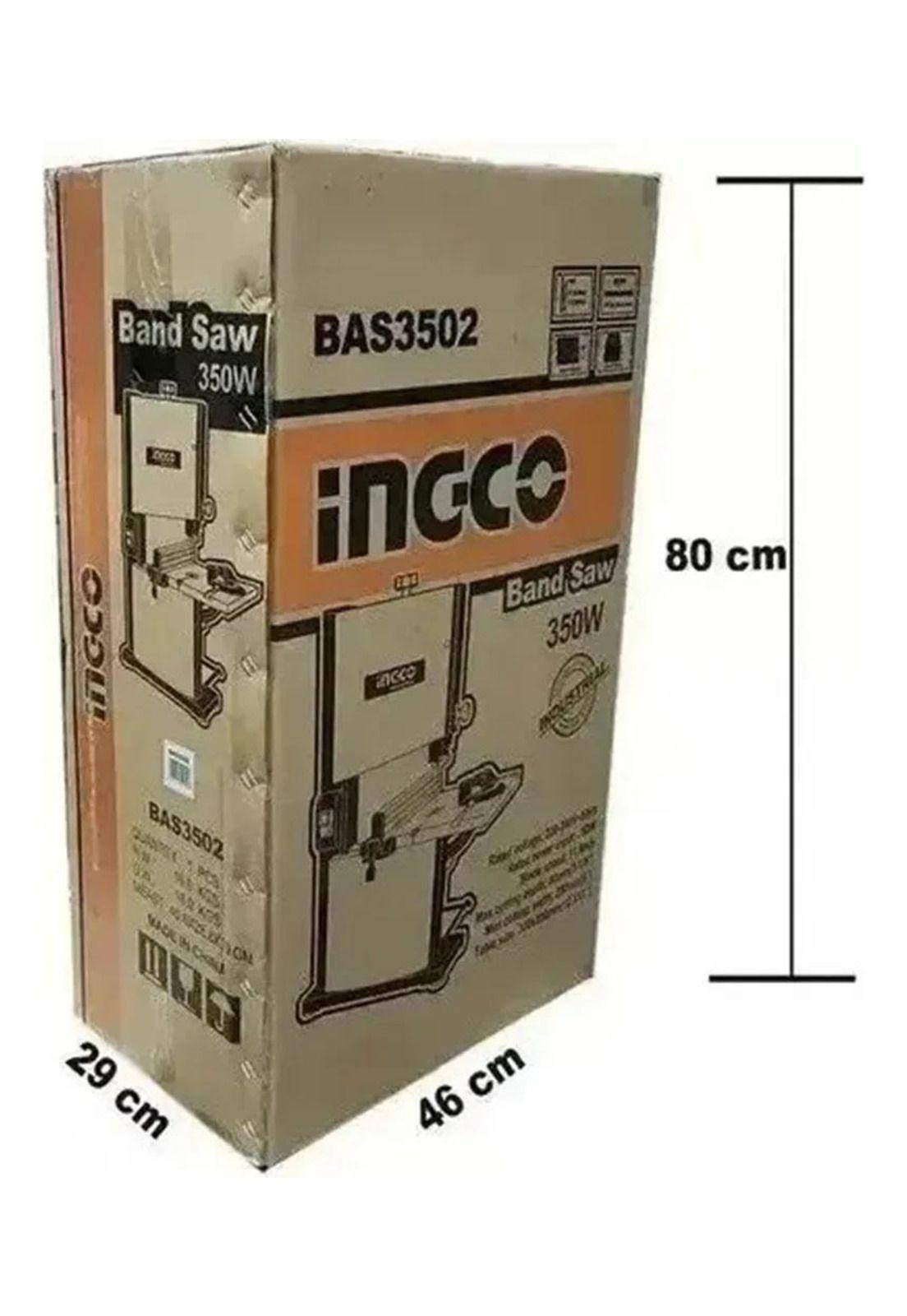Sierra De Banda Industrial Sin Fin 350w Velocidad De Corte De 11.6m/s Ingco Bas3502 Amarillo 50 Hz-8