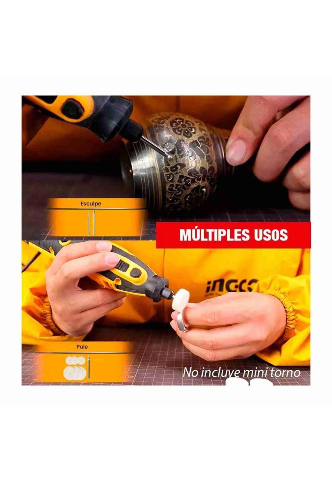 Set 420 piezas  Mini Torno Multifuncional Ingco  AKMG4208-7