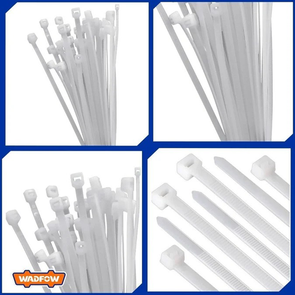 Set De 100 Amarras Plasticas Wadfow 3.6x200 Mm 18 Kg-2