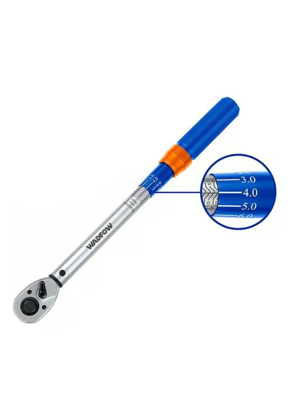 Llave De Torque Torquimetro Dinamométrica 10-60nm 3/8 Wadfo Azul-9