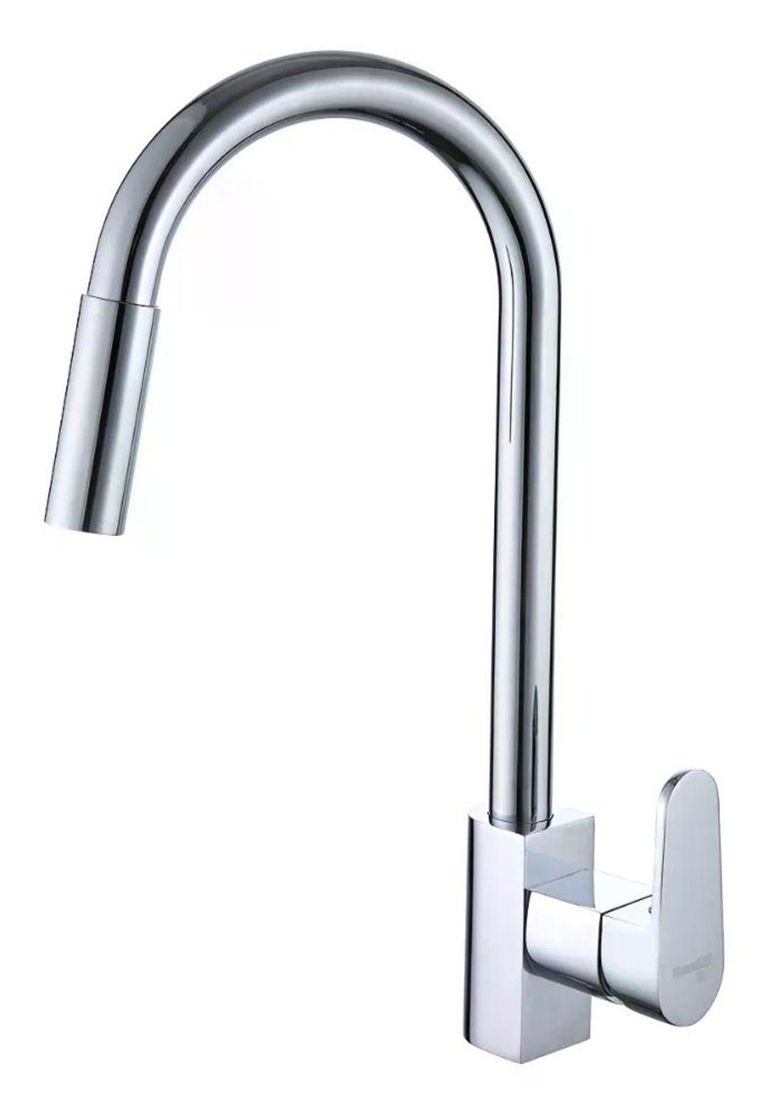 Llave Monomando Lavaplatos Vert Dusseldorf C Extraible Taumm Plateado Mate-0