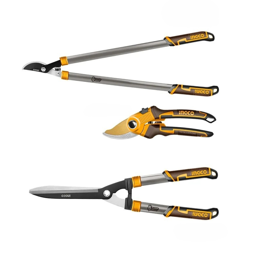 Set 3 Tijeras De Poda  Ingco 8 / 25-34 / 28-35 PuLG Hlt93301-5