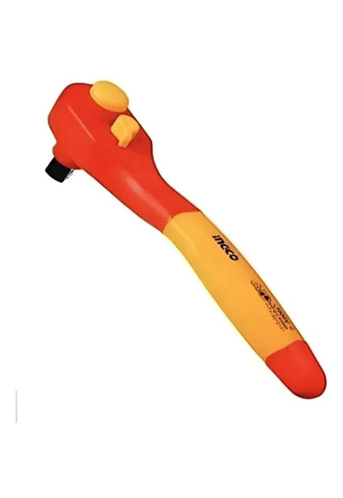 Llave Chicharra Industrial Aislada Vde 36t 1/2 Ingco Amarillo-3