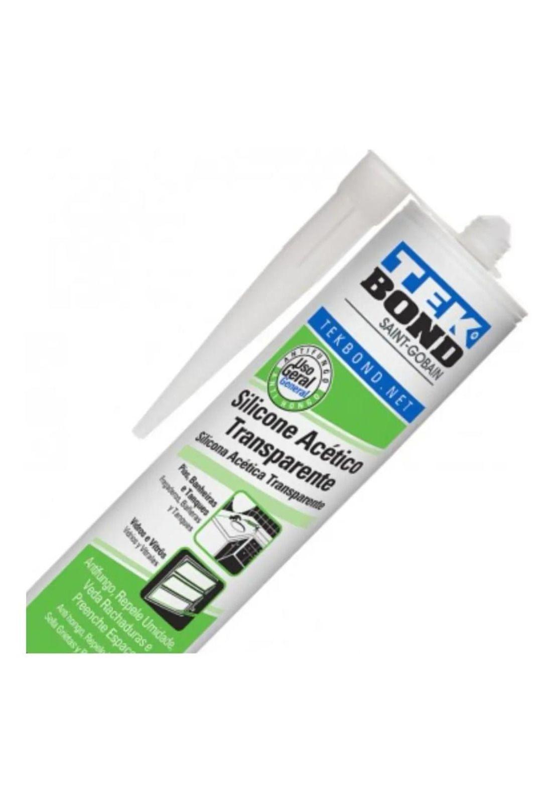 Silicona Acetica Construccion Tekbond 270 Ml Incoloro Transparente-1
