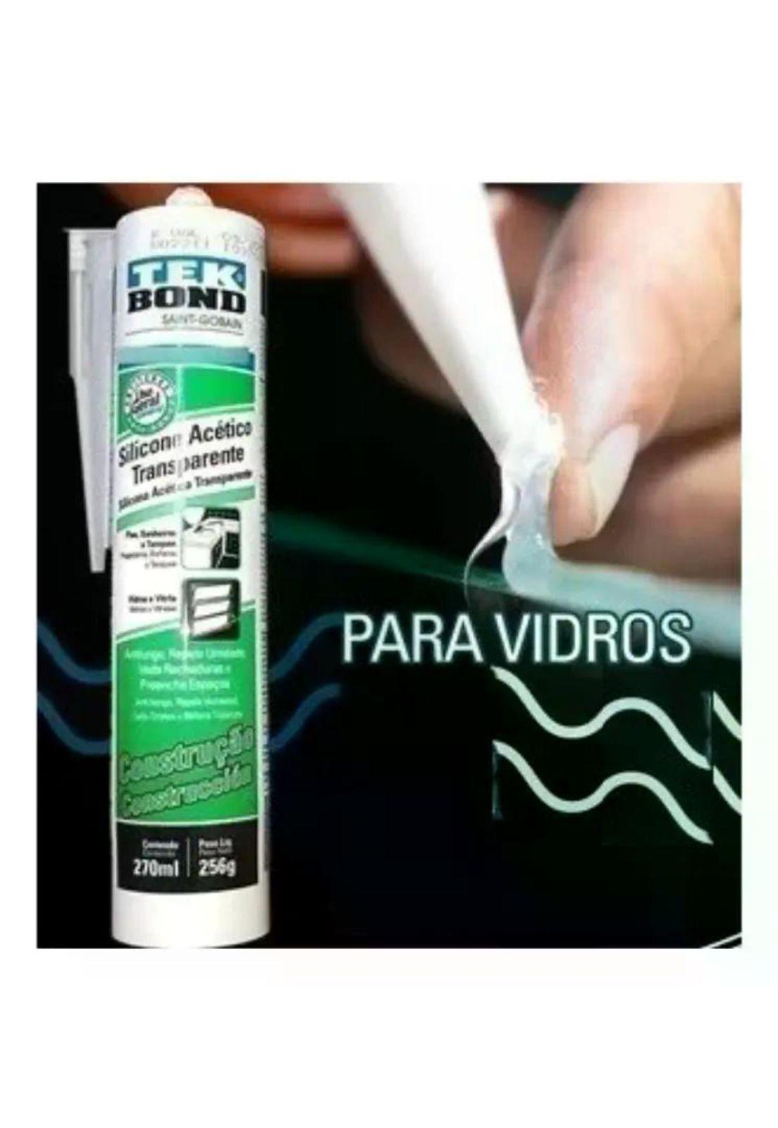 Silicona Acetica Construccion Tekbond 270 Ml Incoloro Transparente-3