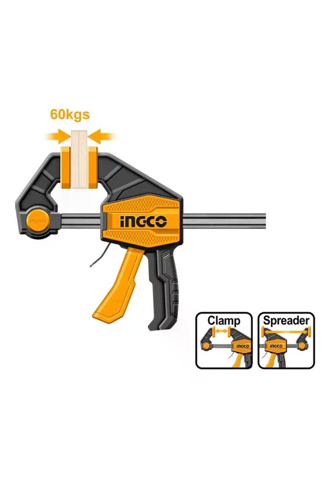 Prensa Sargento Rapida Industrial Ingco 63x300 Mm Hqbc01602-3