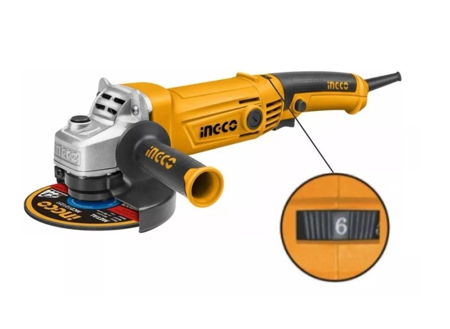 Esmeril Angular Eléctrico Ingco 1010 W 125 Mm-3