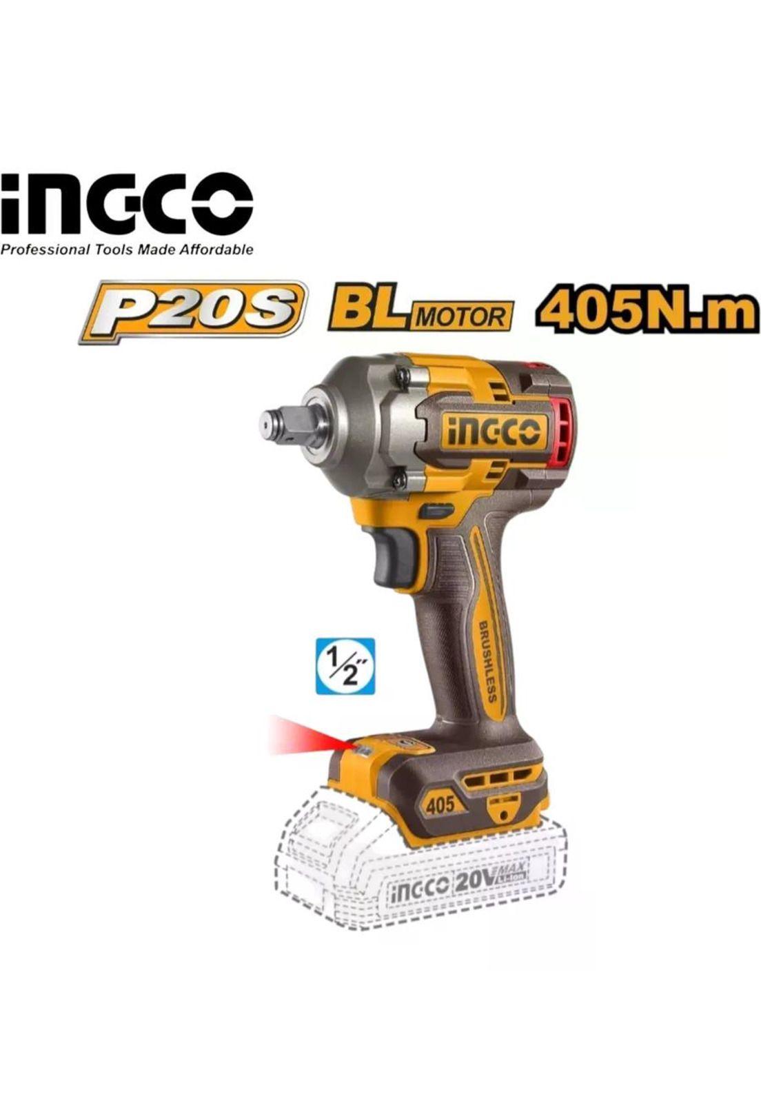 Kit Combo Ingco 20v Taladro Percutor 66nm + Llave De Impacto-3