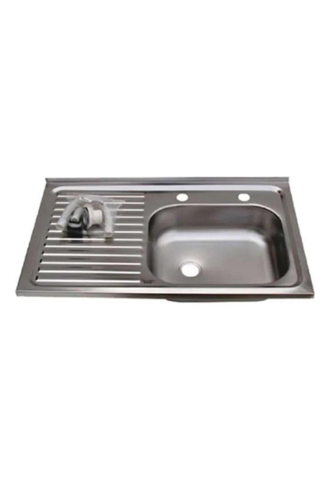 Lavaplatos Lava Vajilla Sobreponer 100x50 Taumm Izquierdo Gris-0