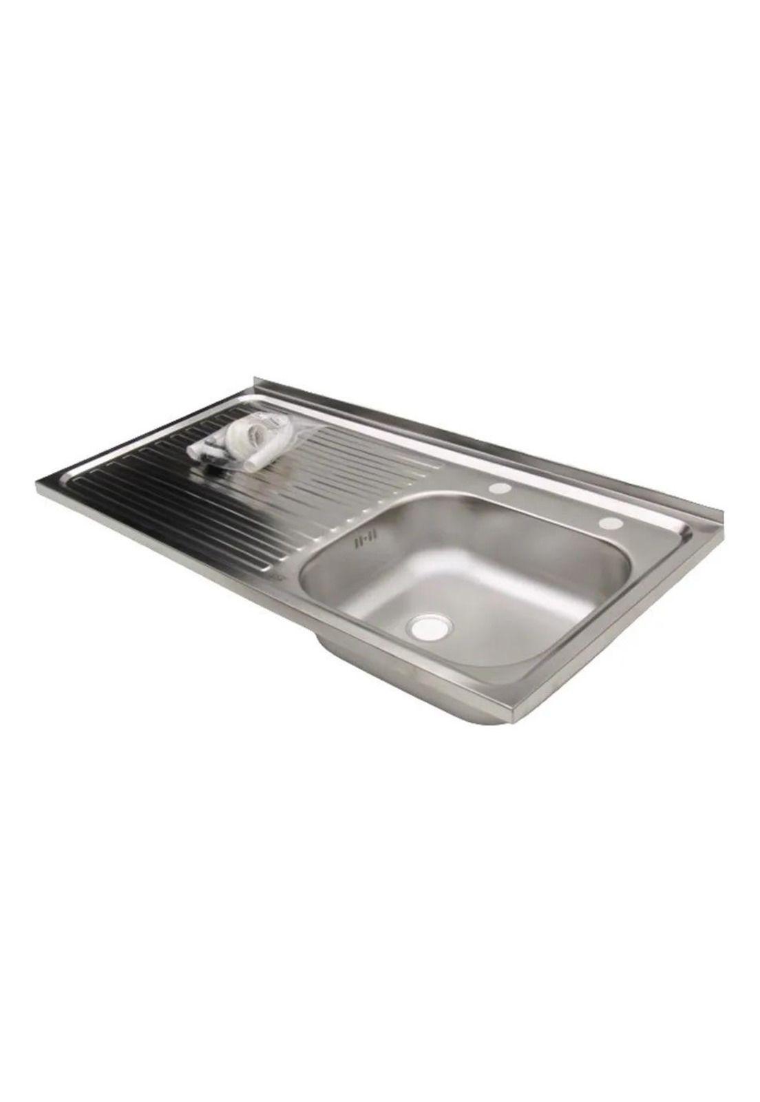 Lavaplatos Lava Vajilla Sobreponer 100x50 Taumm Izquierdo Gris-1