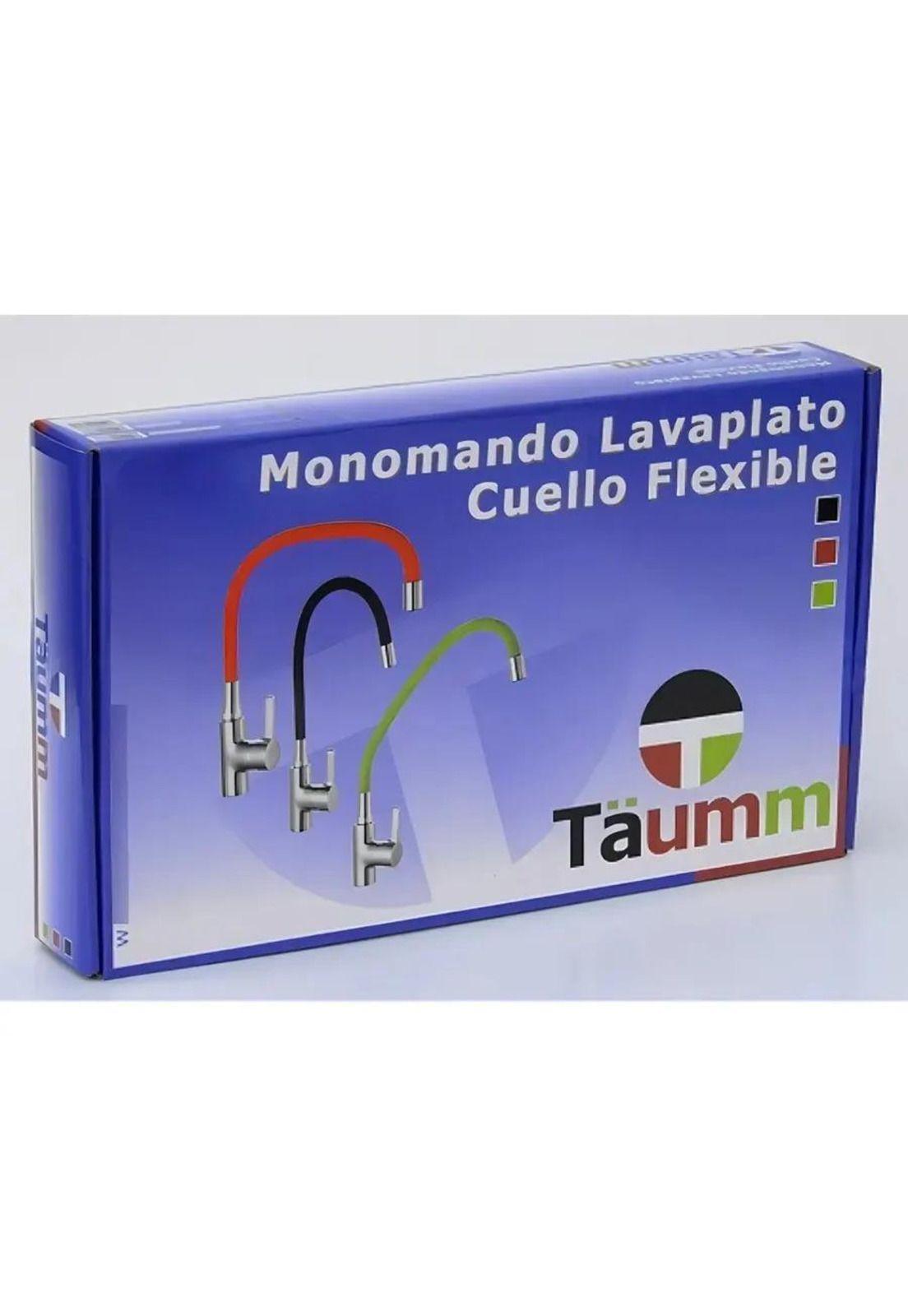 Llave Monomando Lavaplatos Cuello Flexible Taumm Grifo Negro Brillante-9
