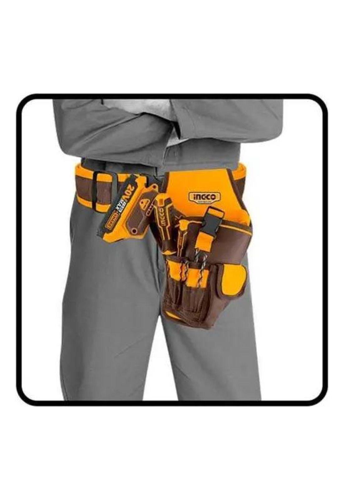 Cinturon Cinto Porta Herramientas Taladro Ingco Htbp030128 Color Marrón Claro-3