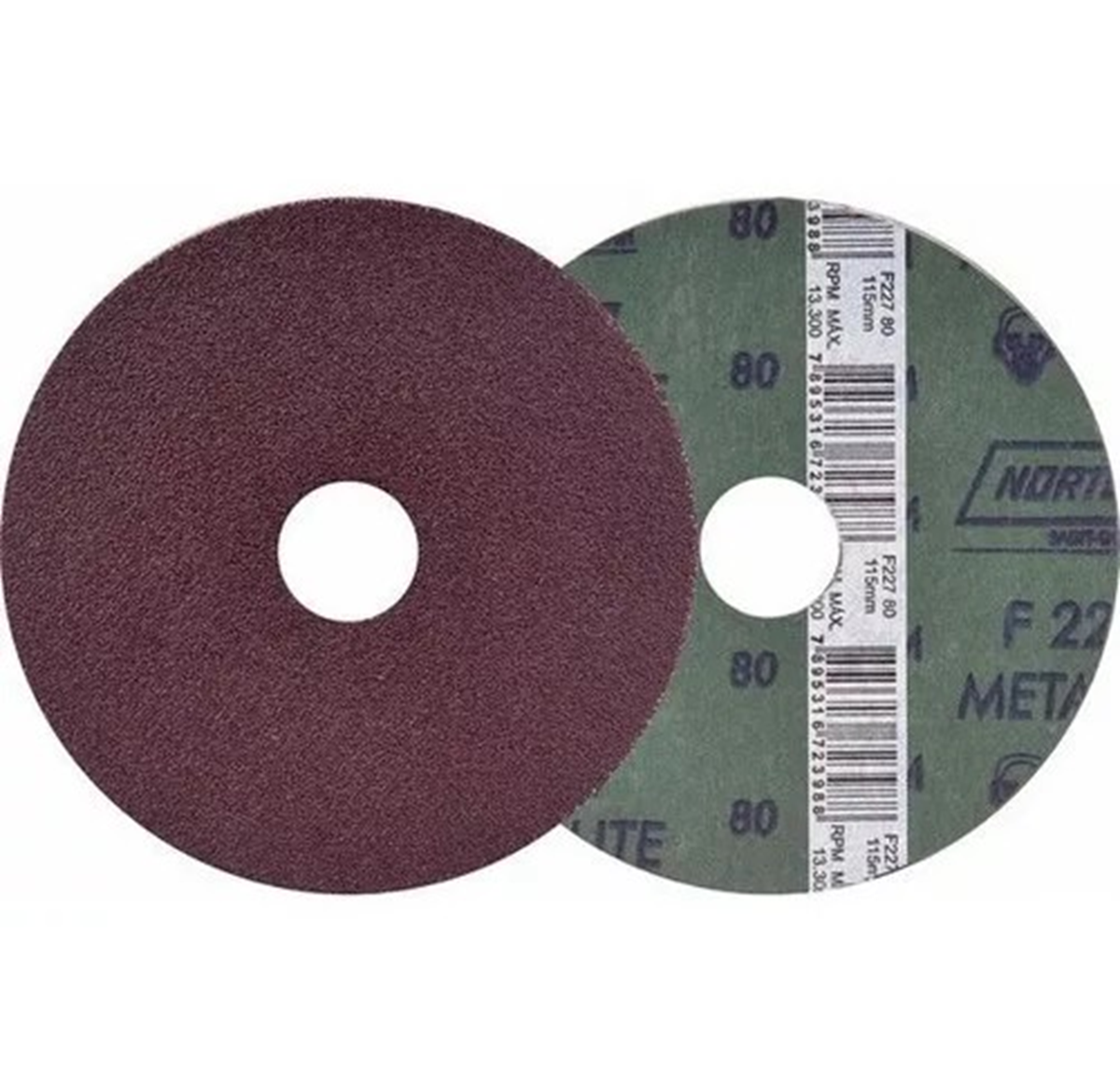 Disco Fibra Desbaste Abrasivo Norton F227 G80 115x22mm 4 1/2-1