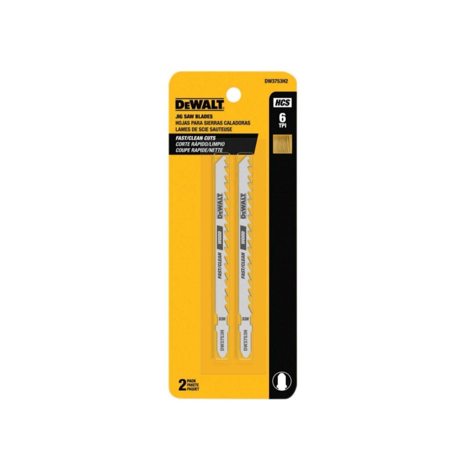 Set 2 Hojas Sierra Caladora Dewalt 6tpi Corte Limpi Dw3703h2-0