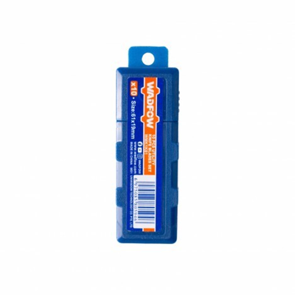 Set Pack 10 Und Repuesto Cuchillo Cartonero Wadfow 61x19 Mm-3