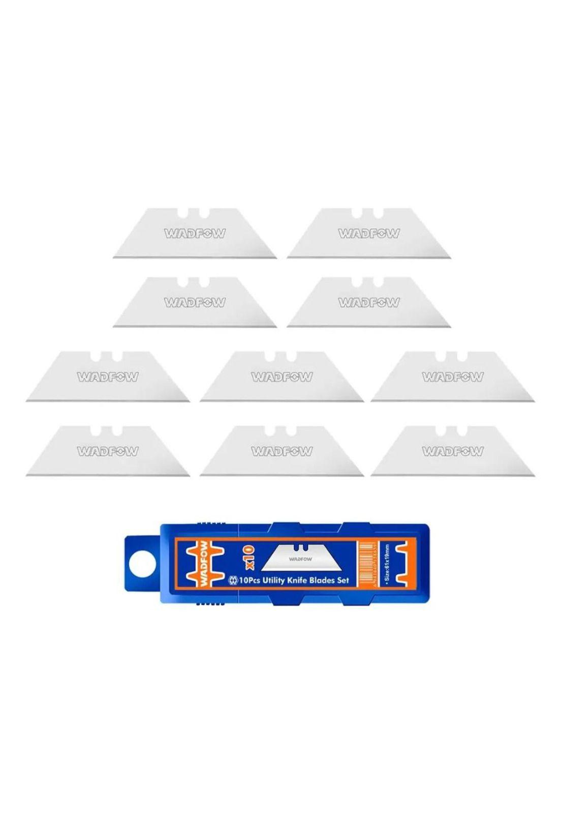 Set Pack 10 Und Repuesto Cuchillo Cartonero Wadfow 61x19 Mm-1