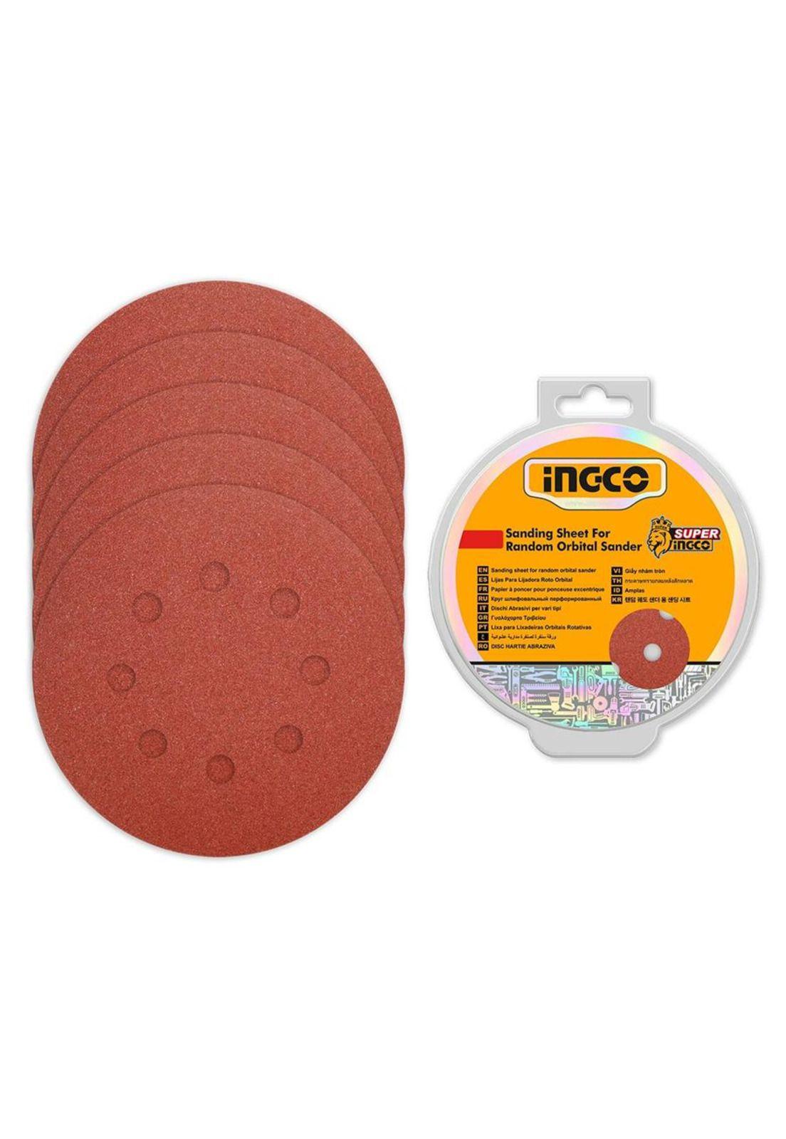Set De 50 Discos de Lija 150 mm 6 Pulgadas P40-180 Ingco-0