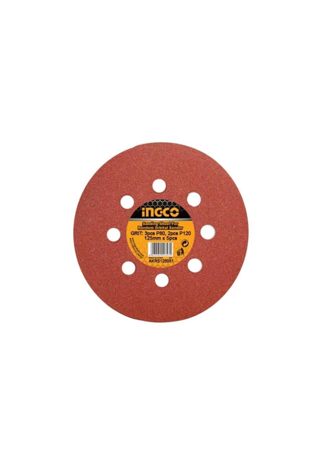Set De 50 Discos de Lija 150 mm 6 Pulgadas P40-180 Ingco-3
