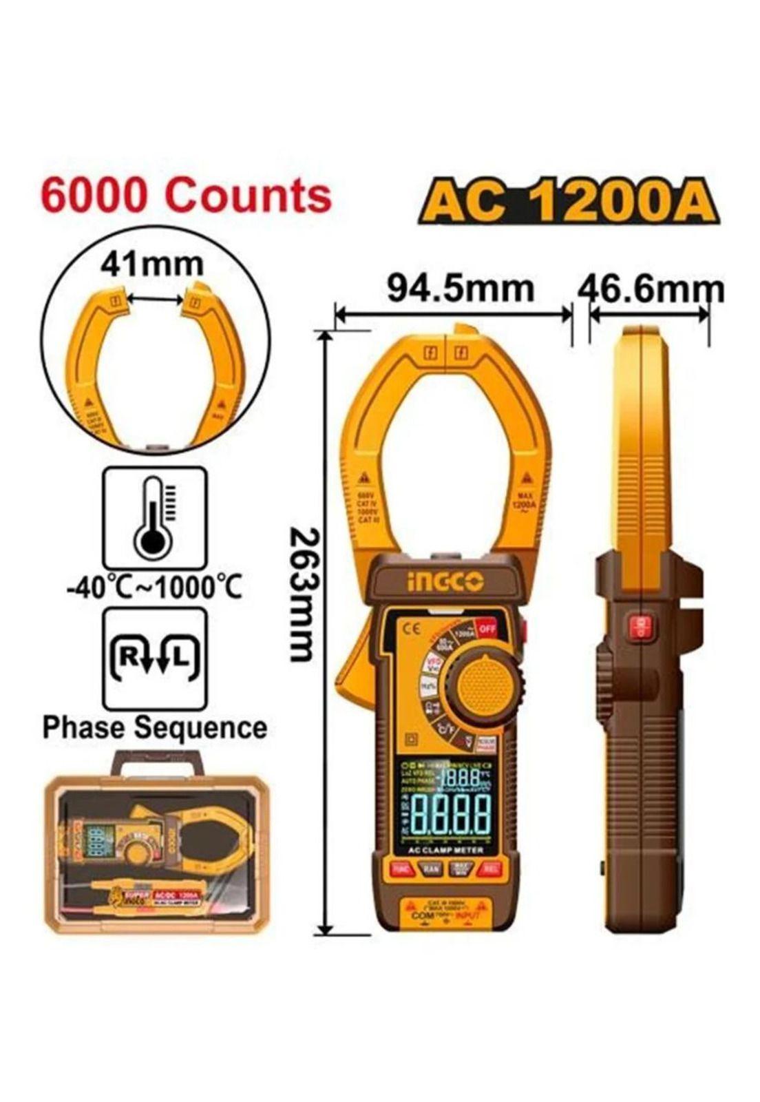 Tester Tenaza Pinza Amperimetro Multimetro Digital 1000a Ing-3