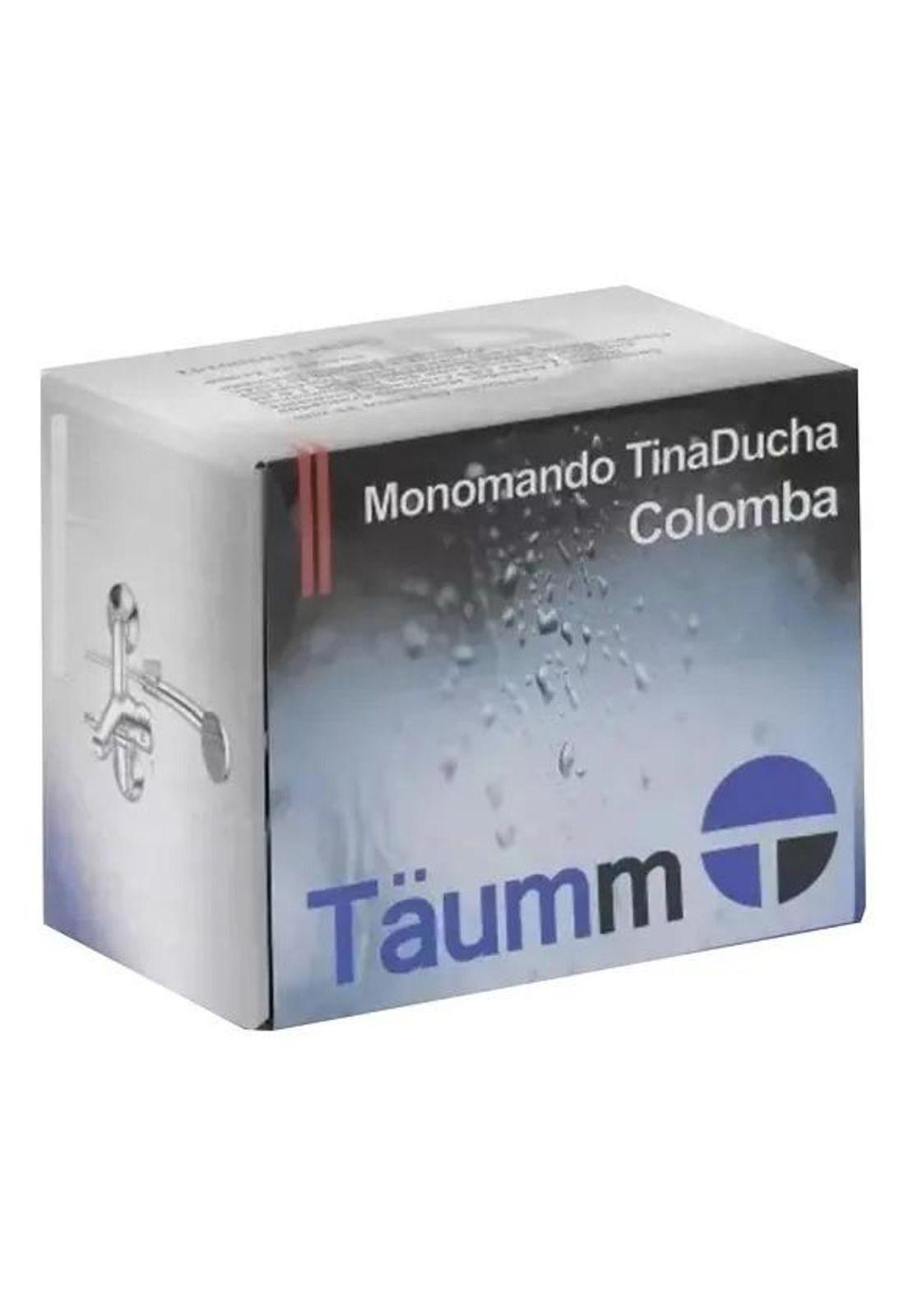 Llave Monomando Tina Ducha Colomba Taumm Color Plateado Plateado Cromado-2