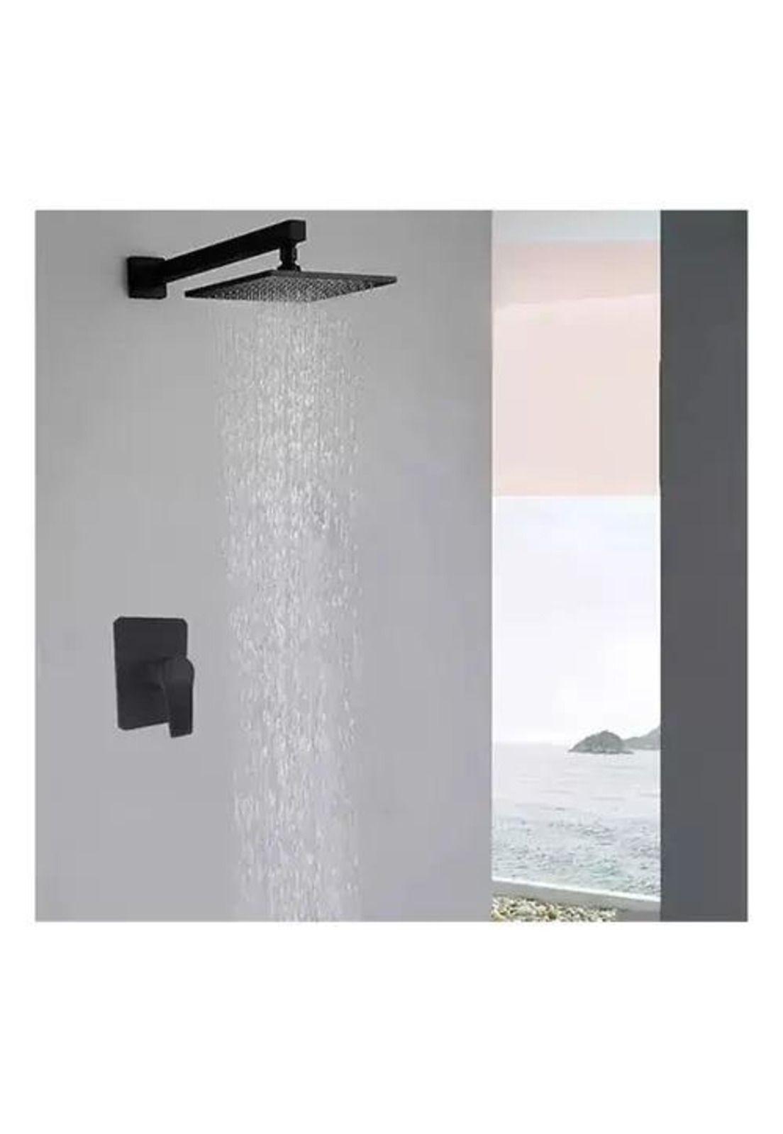 Monomando Ducha Empotrado Notte Acabado Mate Color Negro-4