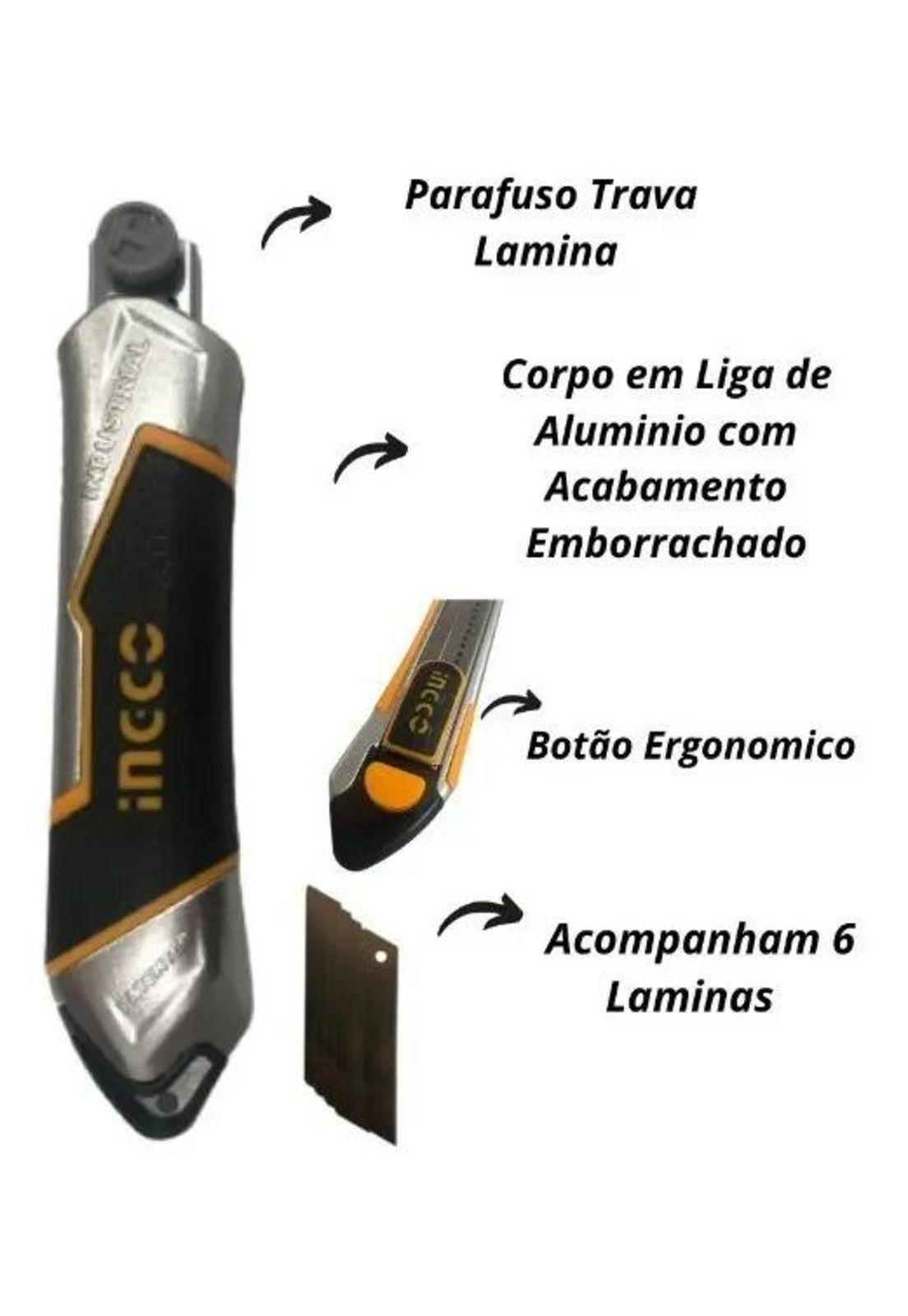Corta Carton Cuchillo Cartonero 18mm X 100mm Ingco Hkns1808-1