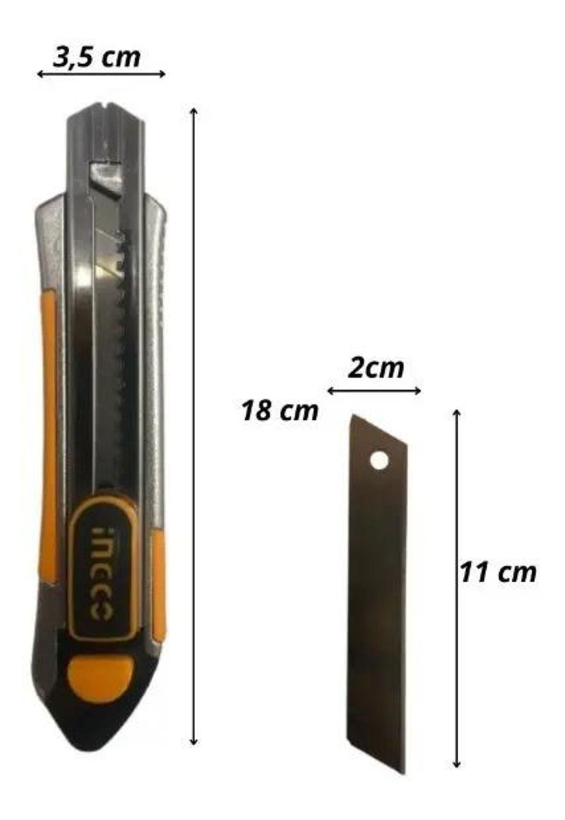 Corta Carton Cuchillo Cartonero 18mm X 100mm Ingco Hkns1808-2