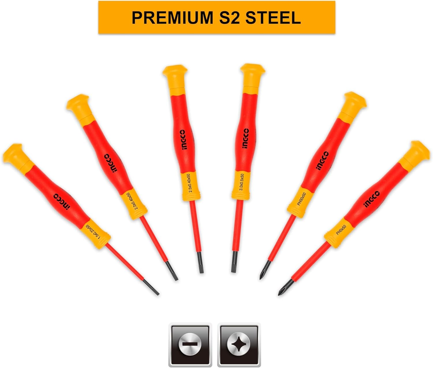 Set Desatornillador De Precision Aislado Ingco Vde 6 Piezas-4