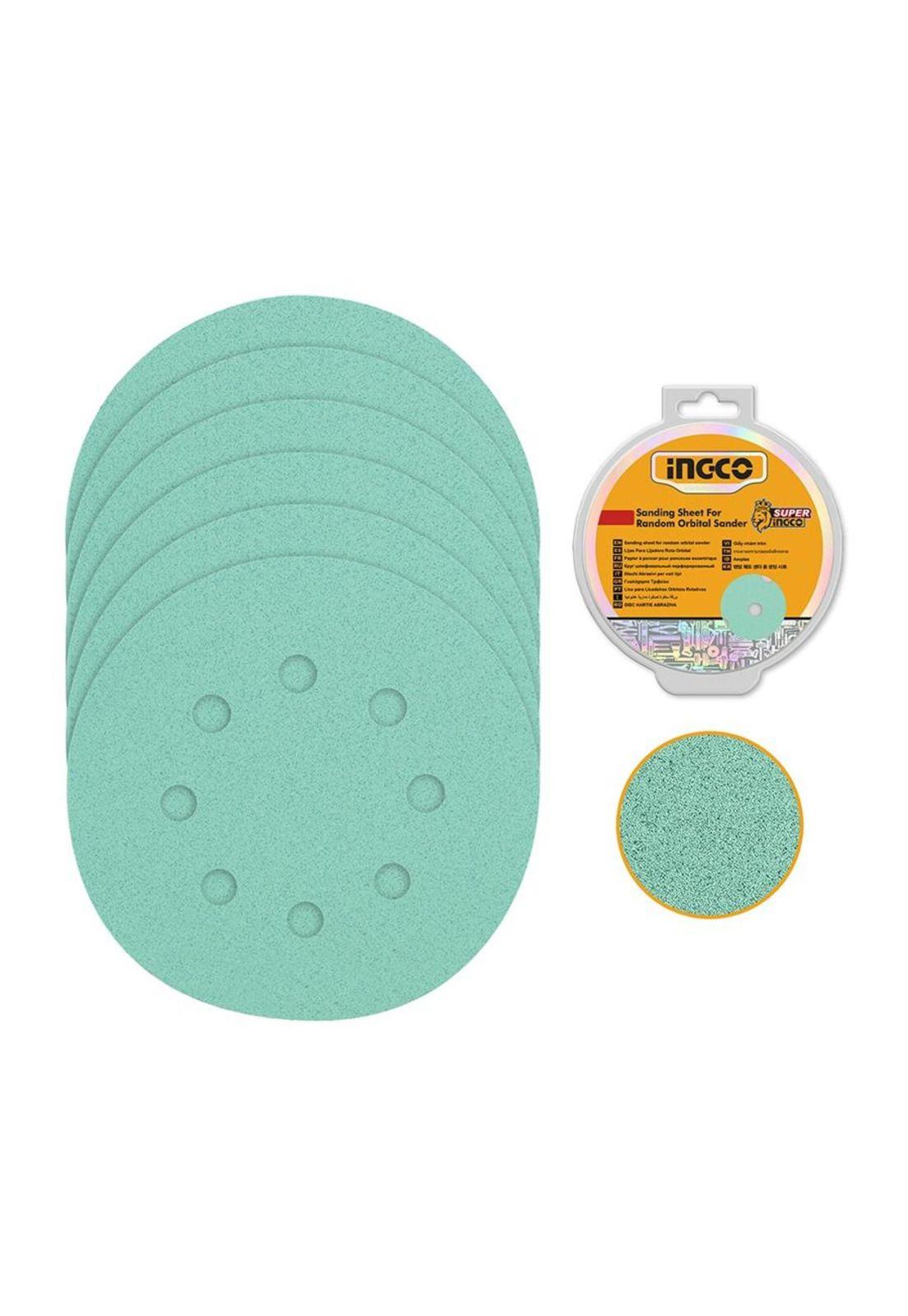 Set 50 Discos Lija Multimaterial 125 mm 5 Pulg P40-180 Ingco-4