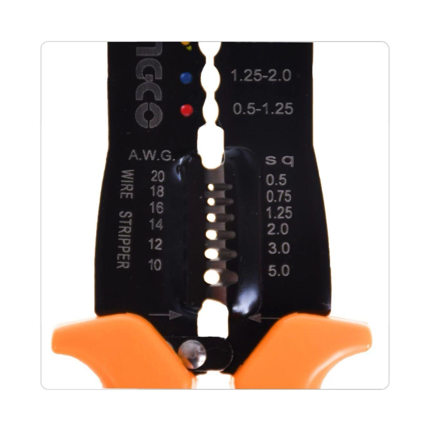 Alicate Terminales Pelacables Industrial Ingco 254mm Hwsp101-3