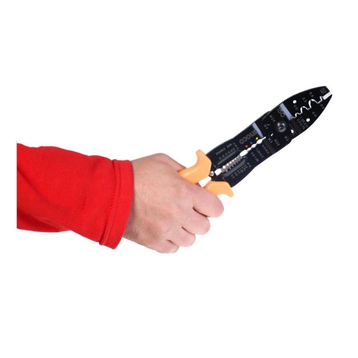 Alicate Terminales Pelacables Industrial Ingco 254mm Hwsp101-6
