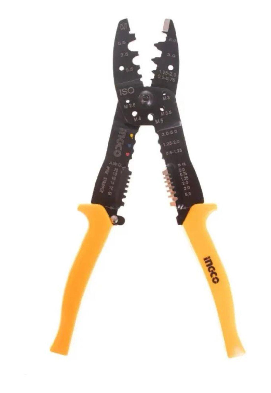 Alicate Terminales Pelacables Industrial Ingco 254mm Hwsp101-2