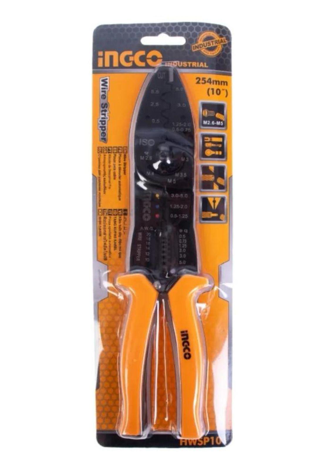 Alicate Terminales Pelacables Industrial Ingco 254mm Hwsp101-7