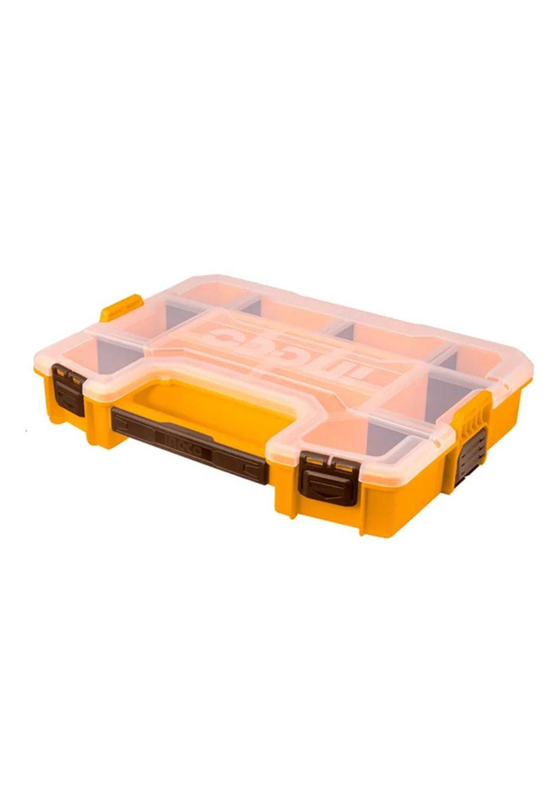 Organizador De Plástico Ingco Con Divisiones De 15 Pbx1511 Naranja-3