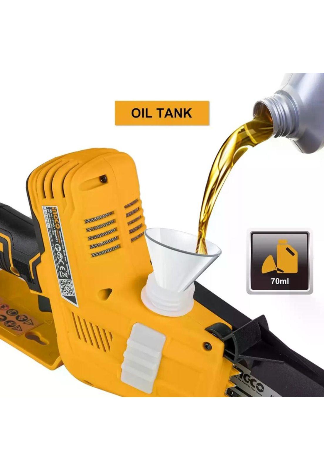 Mini Motosierra Ingco 20v 150 Mm Bl +2 Bat + Carg Cgsli20686 Amarillo-3