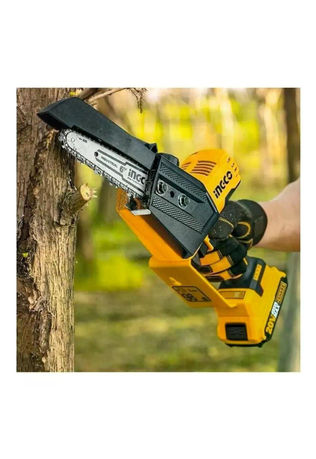 Mini Motosierra Ingco 20v 150 Mm Bl +2 Bat + Carg Cgsli20686 Amarillo-8