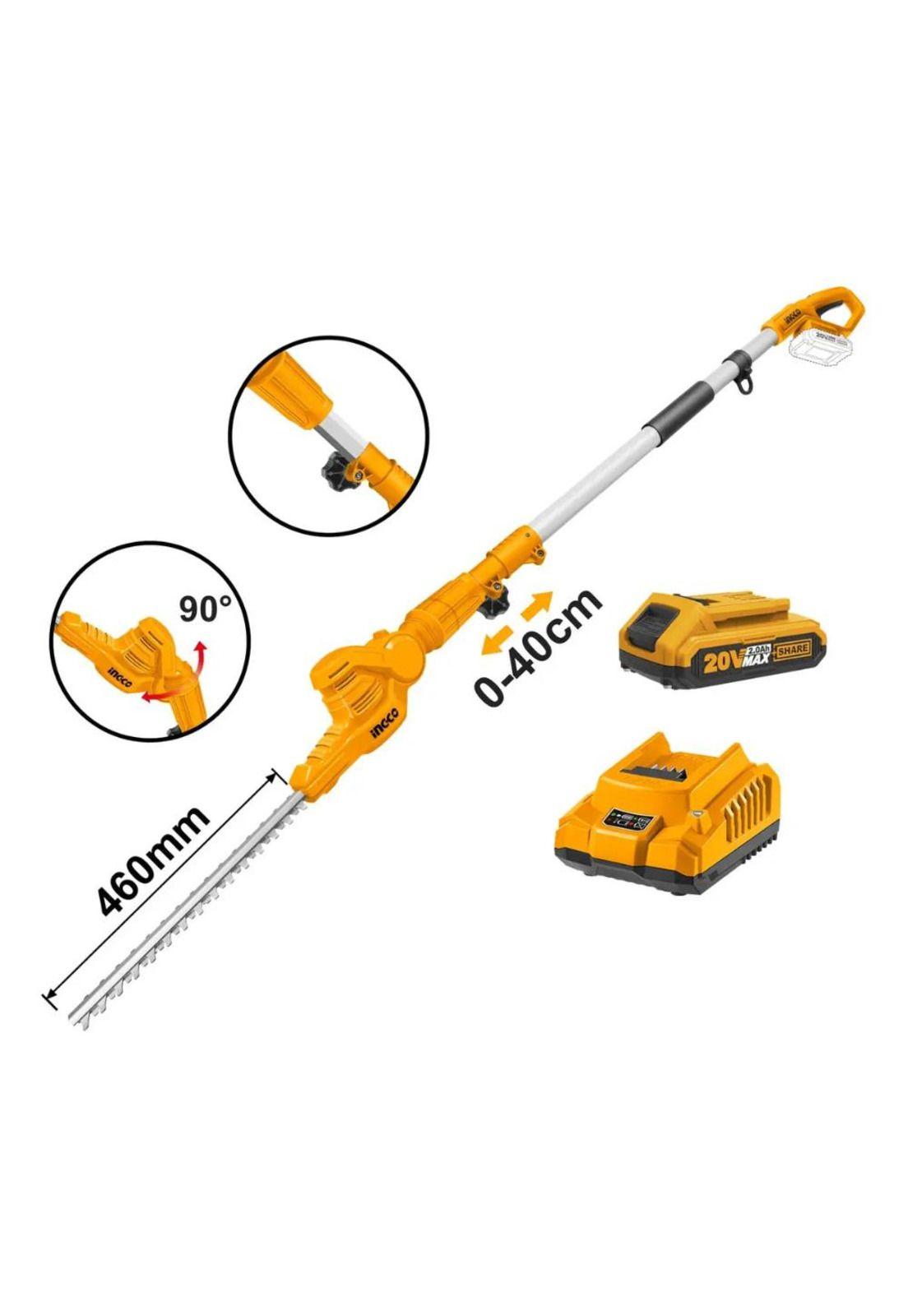 Cortaseto Podador De Altura Inalámbrico 20v Bat+carg Ingco-8