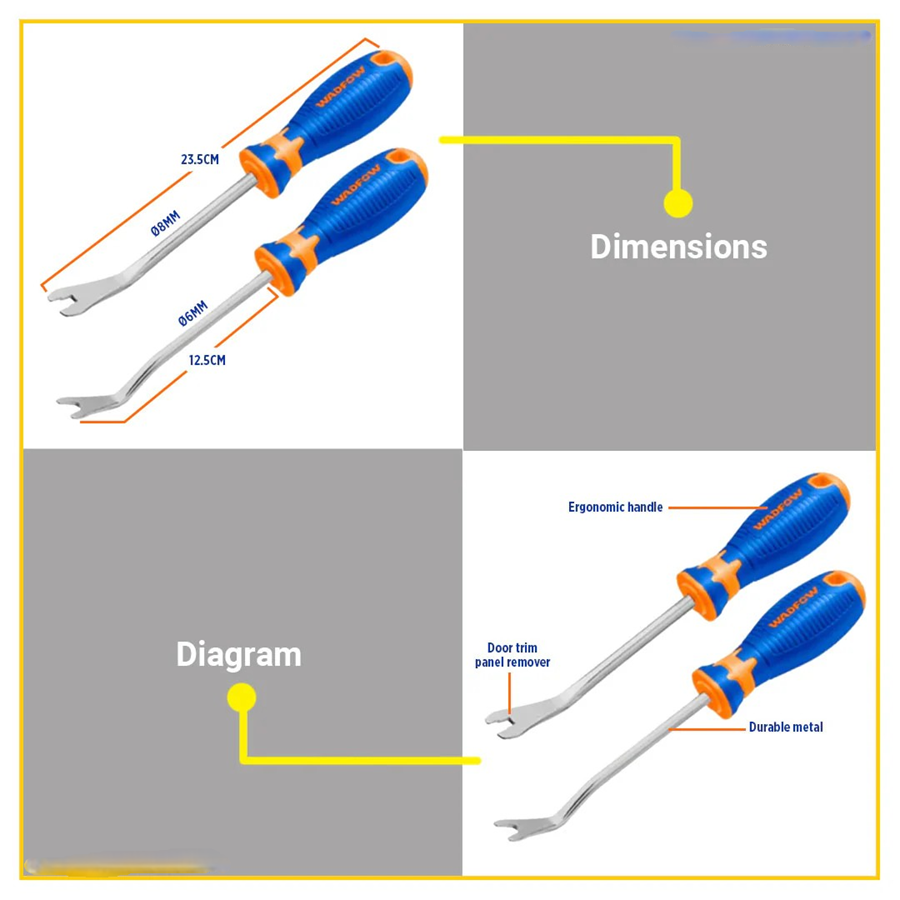Set Removedor De Molduras 2 Piezas Wadfow Wss1602 Vehiculo-4