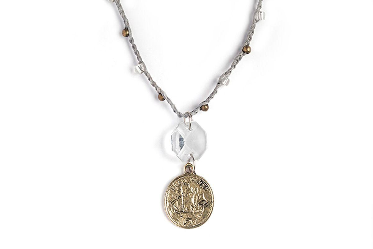 Collar Moneda Cristal-0