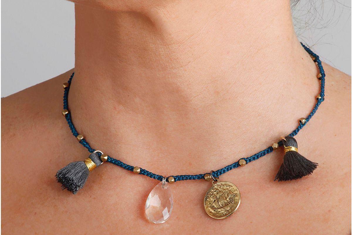 Collar Borlas Azules-1