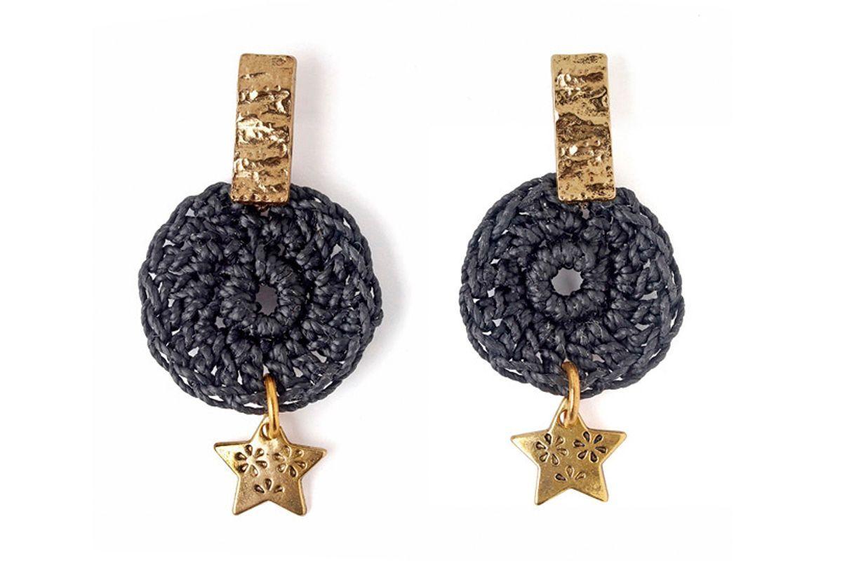 Aros tejidos Estrella Boho-0