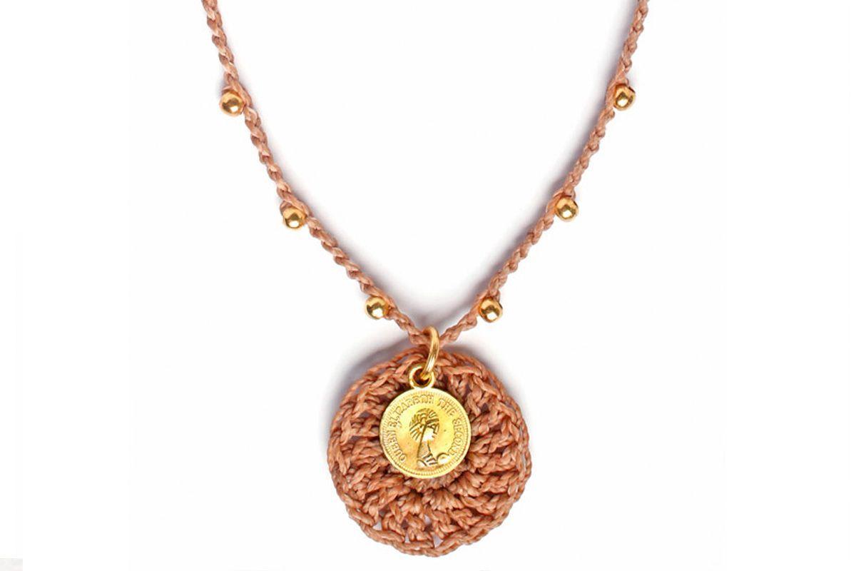 Collar tejido Moneda-0