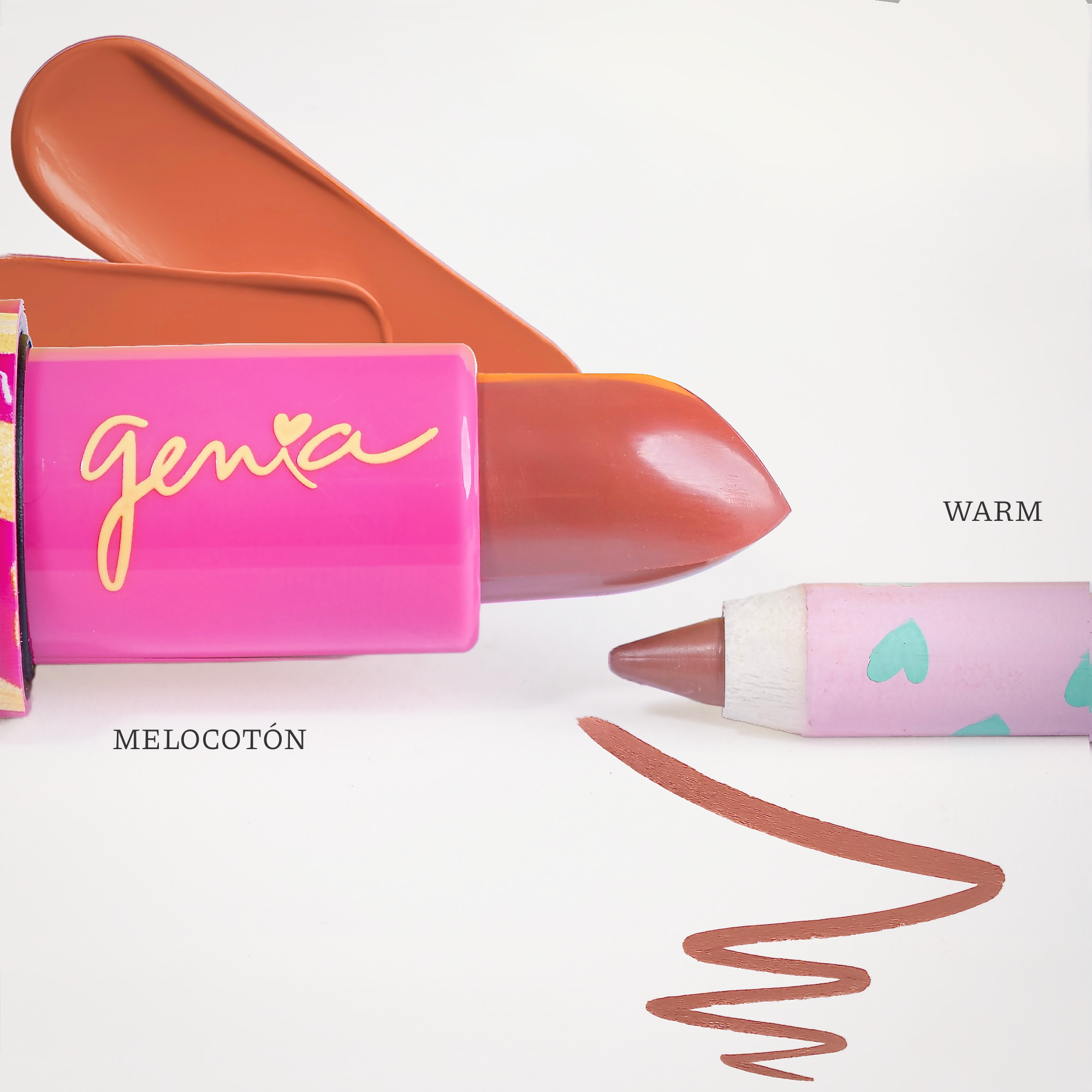 Dúo Peachywarm - Labial Y Delineador Cremoso-1